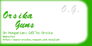 orsika guns business card